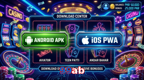 Main screen of 99Ab download page for PK players
